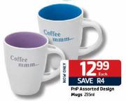  Pnp Assorted Design Mugs-295ml Each