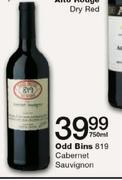 Odd Bins 819 Cabernet Sauvignon-750ml Each