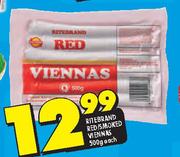 Ritebrand Red/Smoked Viennas-500g Each