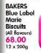 Bakers Blue Label Marie Biscuits(All Flavours)-12x200Gm