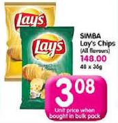 Simba Lays Chips(All Flavours)-36Gm