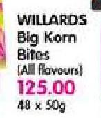 Willards Big Korn Bites-48x50Gm