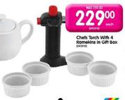 Chefs Torch With 4 Rameins In Gift Box-Each