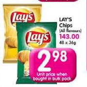 Lay's Chips(All Flavours)-36gm Each