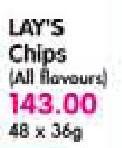 Lay's Chips(All Flavours)-48 x 36gm