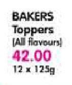 Bakers Toppers(All Flavours)-12 x 125gm