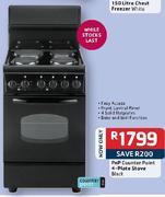 PnP Counter Point 4-Plate Stove Black