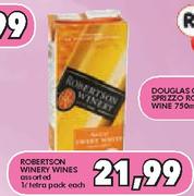 Robertson Winery Wines-1Ltr Tetra Pack Each