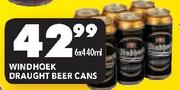 Windhoek Draught Beer Cans-6x440ml