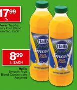 Hall's Smooth Fruit Blend Concentrate-1Ltr Each