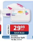 Snappy Foodsaver Split To Go-350ml Each
