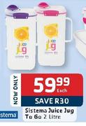 Sistema Juice Jug To Go-2 Litre Each