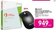 Microsoft Office Home Student 2013 Plus Mobile Mouse 1000-Each