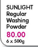 Sunlight Regular Washing Powder-6x500gm