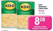 Koo Sweetcorn Cream Style-415gm