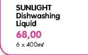 Sunlight Dishwashing Liquid-6x400ml Each