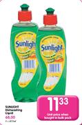 Sunlight Dishwashing Liquid-400ml Each
