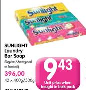 Sunlight Laundry Bar Soap(Regular, Germiguard Or Tropical)-400/500gm Each