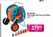 Gardena Hose Trolley With Hose And Fittings 20mx13mm-Each