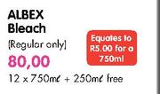 Albex Bleach (Regular Only)-12 x 750ml+ 250ml Free