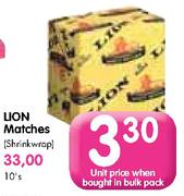 Lion Matches (Shrinkwrap)