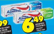 Aquafresh Toothpaste-100ml Each