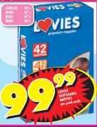 Lovies Disposable Nappies Junior 40's-Per Pack