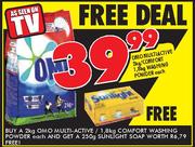 OMO Multiactive 2kg Or Comfort Washing Powder 1.8kg-Each