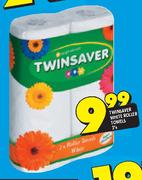 Twinsaver White Roller Towels-2's