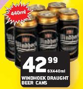Windhoek Draught Beer Cans-6 x 440ml