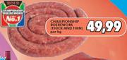 Championship Boerewors(Thick And Thin)-Per Kg