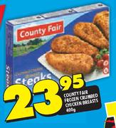 County Fair Frozen Crumbed Chicken Breasts-400gm