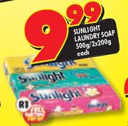 Sunlight Laundry Soap-500gm/2x200gm Each