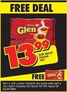 Glen Tagless Tea Bags-100's