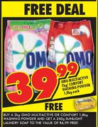Omo Multiactive 2kg/Comfort Washing Powder 1.8kg-Each