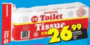 Ritebrand 1 Ply Toilet Rolls-10's