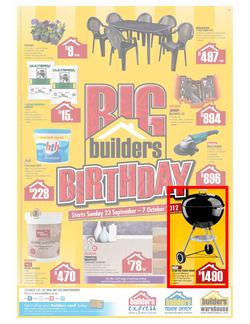 Builders Warehouse : Big Builders Birthday (23 Sep - 7 Oct) - KZN Only, page 1