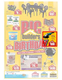 Builders Warehouse : Big Builders Birthday (23 Sep - 7 Oct) - KZN Only, page 1