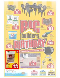 Builders Warehouse : Big Builders Birthday (23 Sep - 7 Oct) - KZN Only, page 1