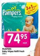 Pampers Baby Wipes Refill Fresh-256's Each