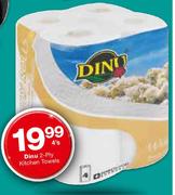 Dinu 2-Ply Kitchen Towels-4's