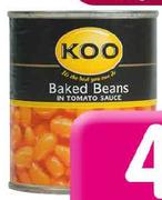 Koo Baked Beans In Tomato Sauce-6x225G