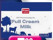 First Value Long Life Milk 6x1l