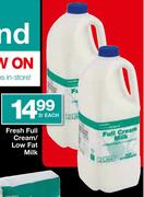 Housebrand Fresh Full Cream/Low Fat Milk-2l Each