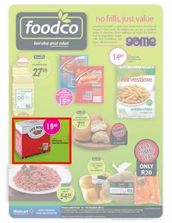 Foodco Gauteng & Polokwane : No Frills, Just Value (10 Oct - 14 Oct), page 1
