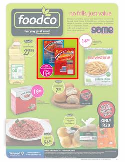 Foodco Gauteng & Polokwane : No Frills, Just Value (10 Oct - 14 Oct), page 1