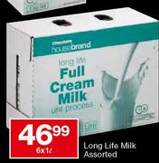 Housebrand Long Life Milk-6x1Ltr