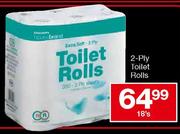 Housebrand 2-Ply Toilet Rolls-18's