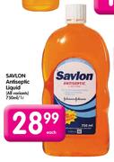 Savlon Antiseptic Liquid-750ml/1l Each