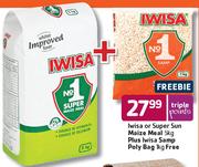 Iwisa Or Super Sun Maize Meal-5kg Plus Iwisa Samp Poly Bag-1kg